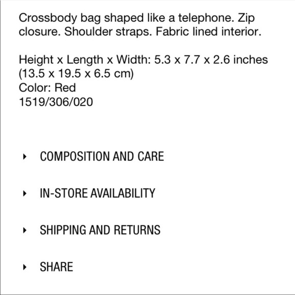 Zara girls red telephone bag - Picture 9 of 9